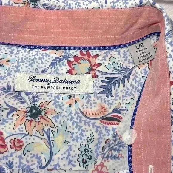 Tommy Bahama The Newport Coast Hawaiian Floral All Over Print Mens Size Large - Picture 5 of 11